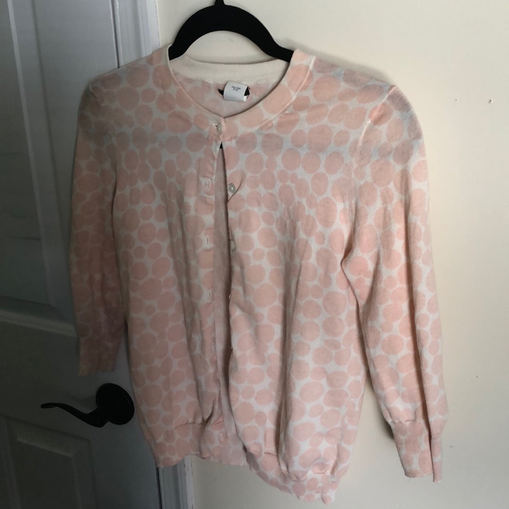J Crew cotton 3/4 sleeve cardigan sweater
